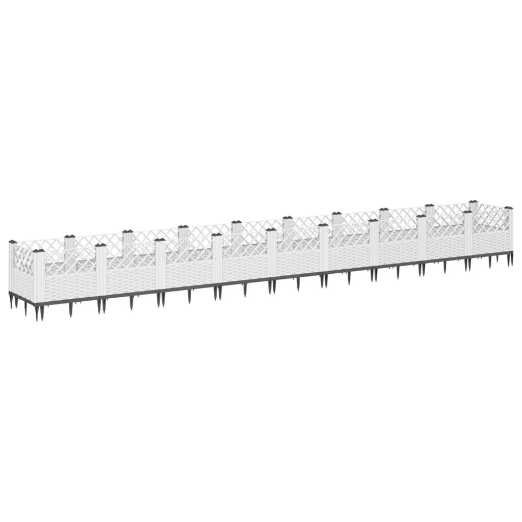 Vidaxx Pflanzgefäß mit Zapfen 363,5x43,5x43,5 cm Polypropylen weiß