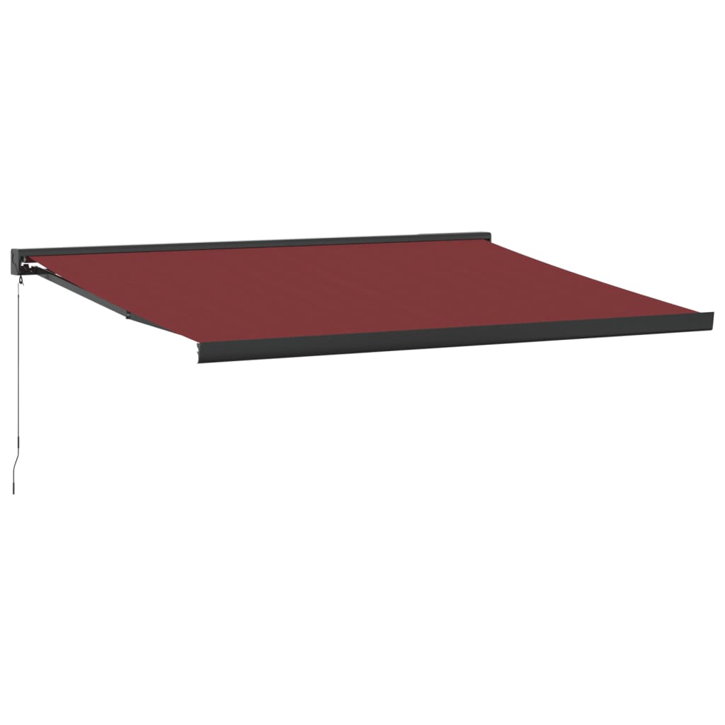 VidaXL Manuell ausziehbare Markise 400x300 cm Burgunderrot