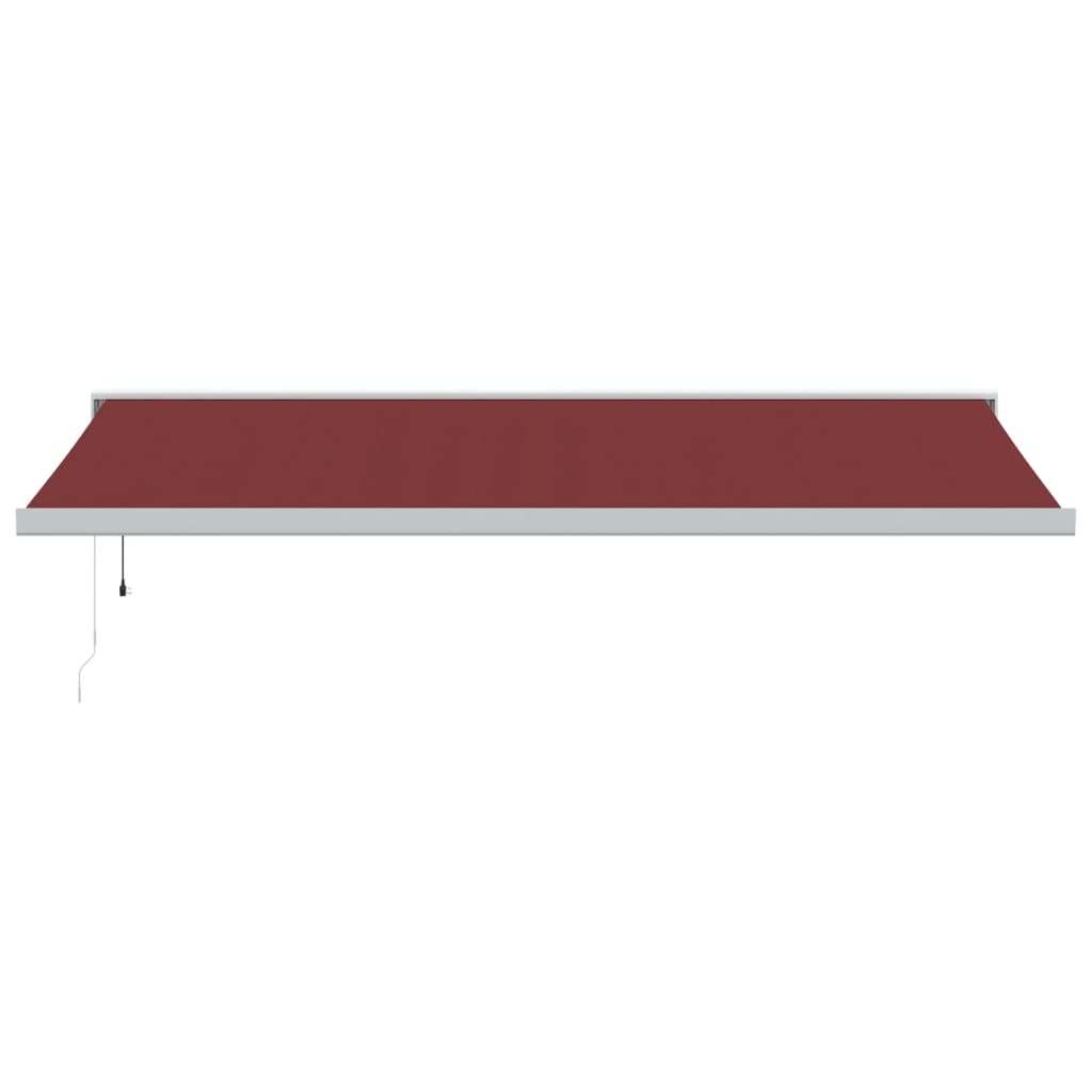 VidaXL Markise automatisch ausziehbar 500x300 cm burgunderrot