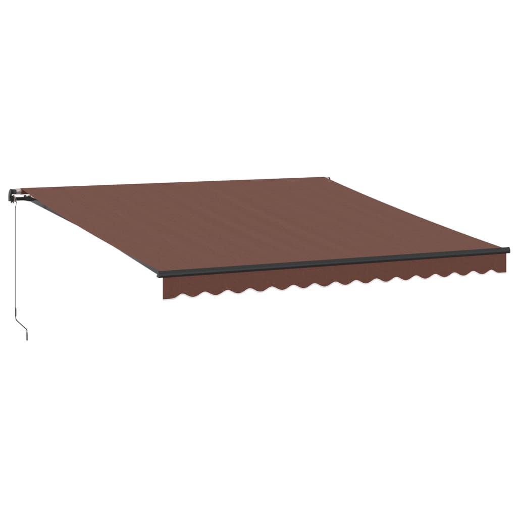 VidaXL Markise manuell ausziehbar mit LEDs 400x350 cm braun