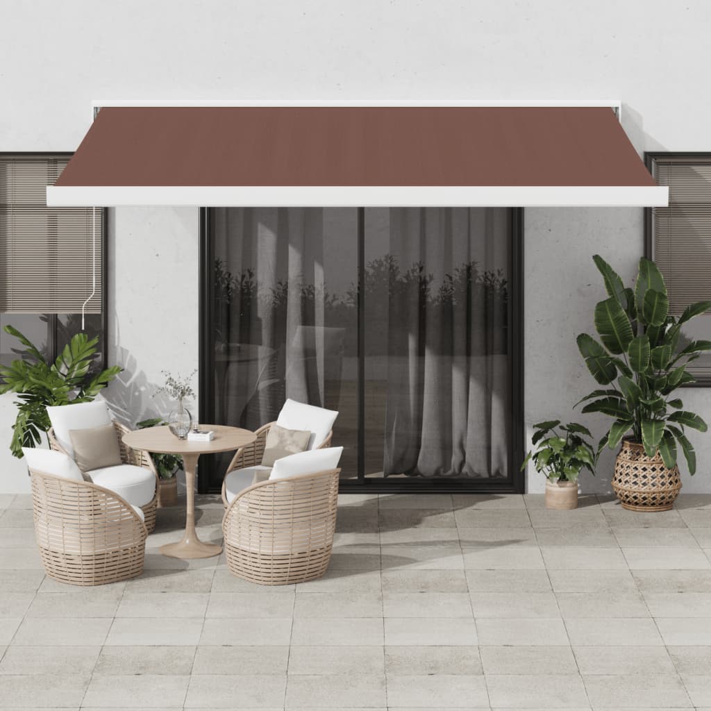 VidaXL Markise manuell ausziehbar 400x300 cm braun