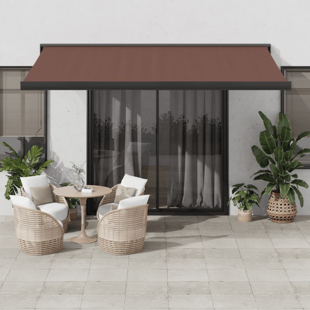 VidaXL Markise manuell ausziehbar 400x300 cm braun