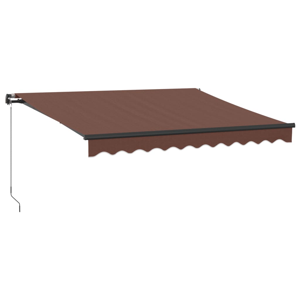 VidaXL Markise manuell ausziehbar mit LEDs 300x250 cm braun