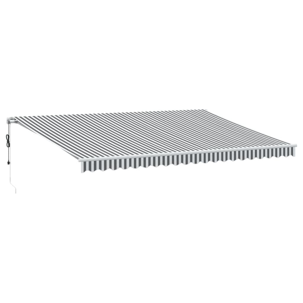 VidaXL Markise automatisch ausfahrbar LED 500x300 cm Anthrazit und Weiß
