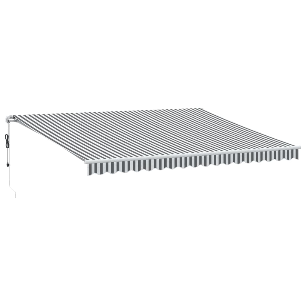 VidaXL Markise automatisch ausziehbar LED 450x350 cm Anthrazit und Weiß