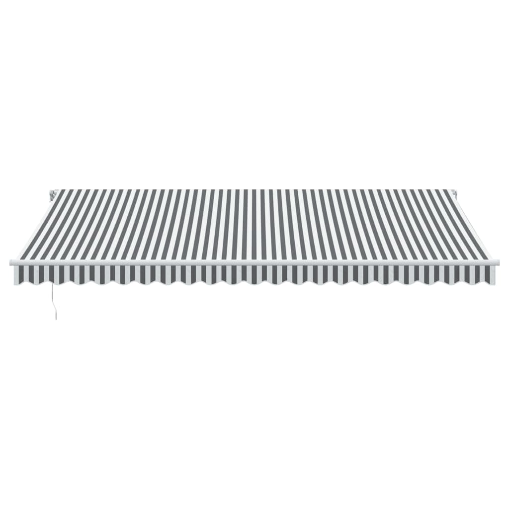 VidaXL Markise manuell ausziehbar 500x350 cm Anthrazit und Weiß