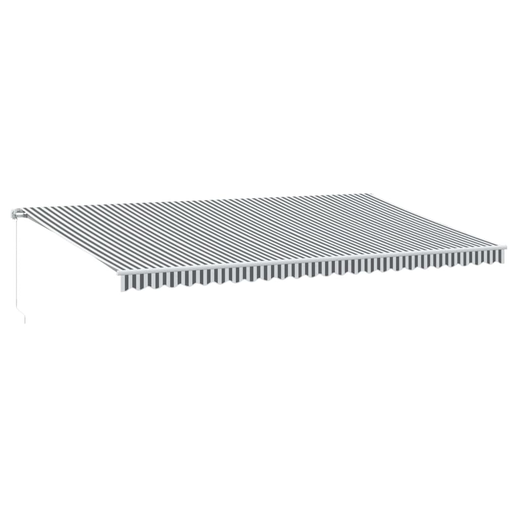 VidaXL Markise manuell ausziehbar und LED 600x350 cm Anthrazit und Weiß