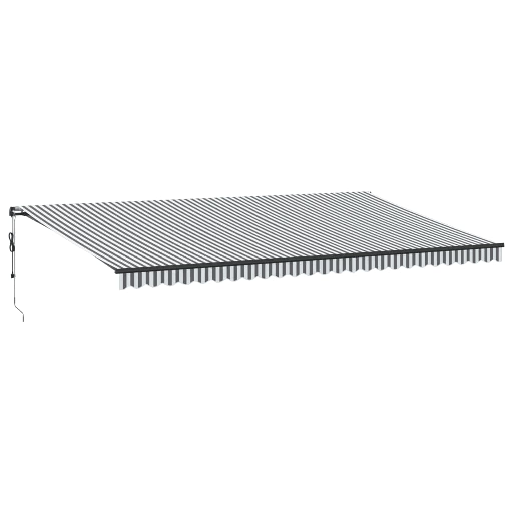 VidaXL Markise automatisch ausziehbar 600x350 cm Anthrazit und Weiß