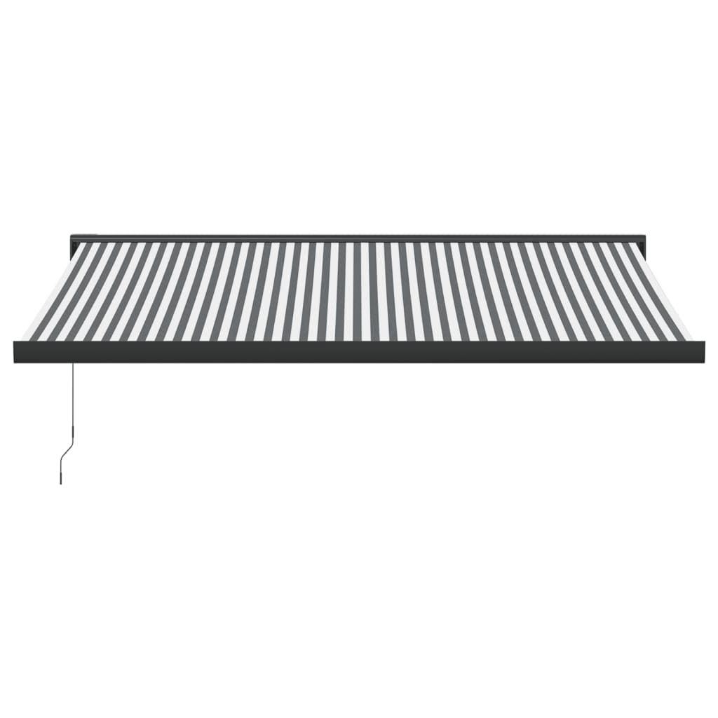 VidaXL Ausziehbare Markise 4x3 m Stoff und Aluminium Anthrazit und Weiß