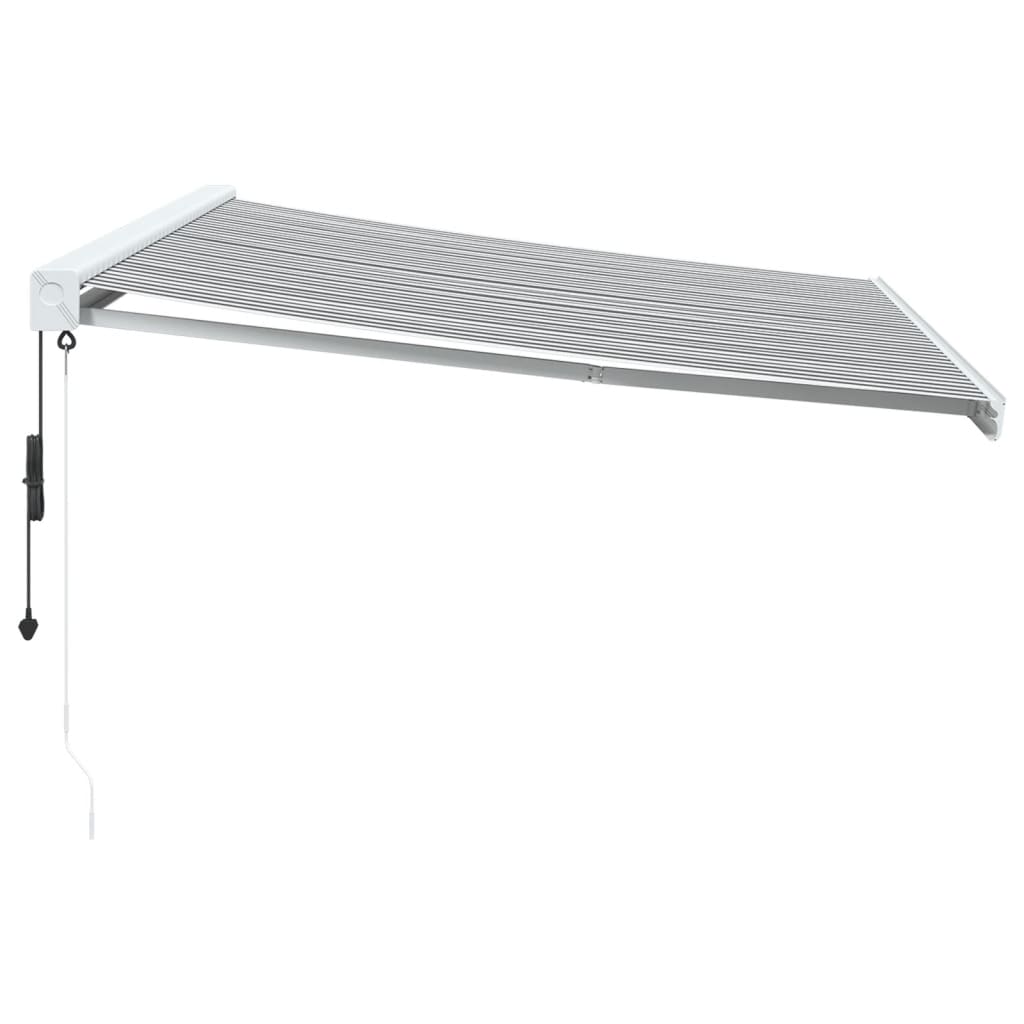 VidaXL Ausziehbare Markise 4,5x3 m Stoff und Aluminium Anthrazit und Weiß