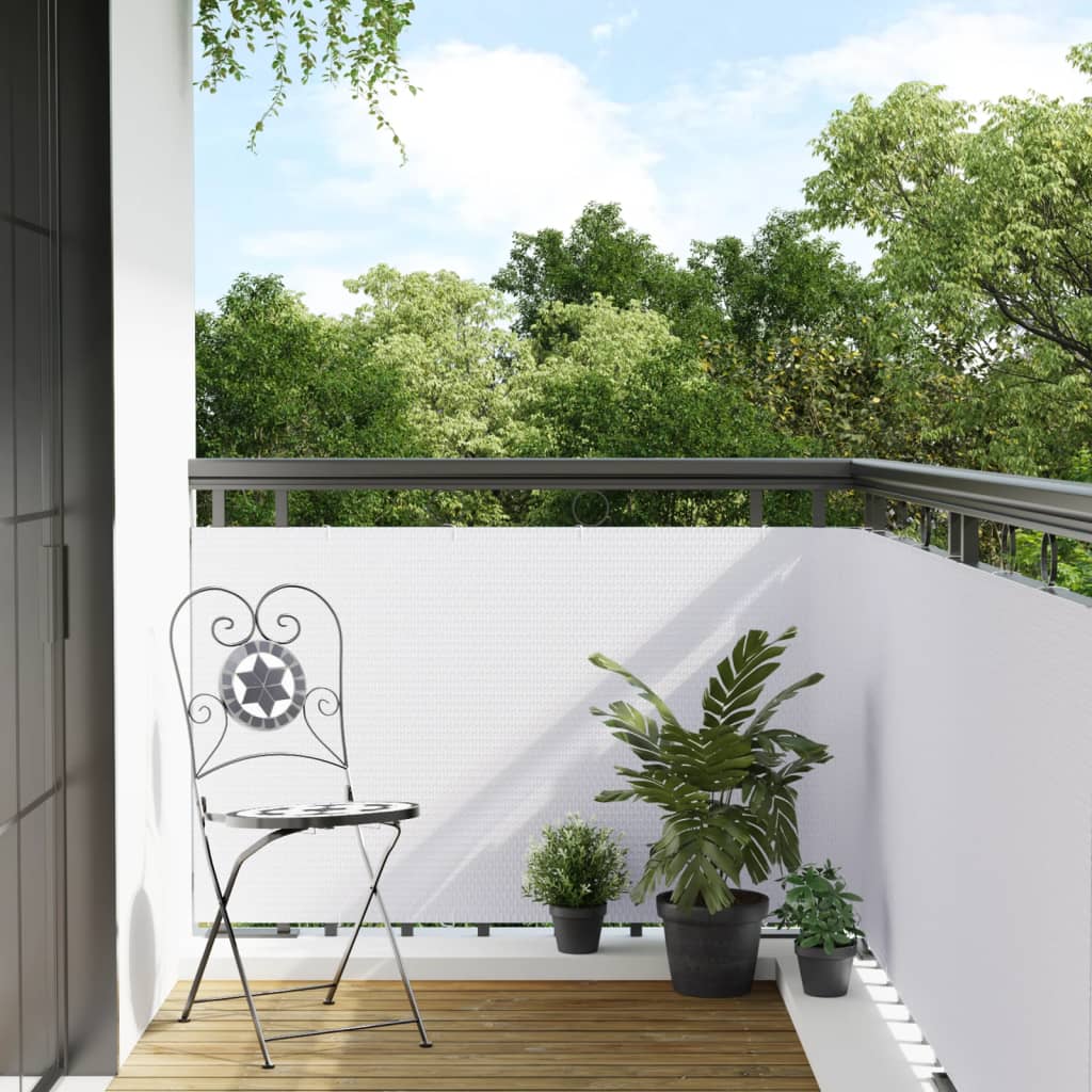 Vidaxx Balkonschirm 500x80 cm Polyrattan weiß