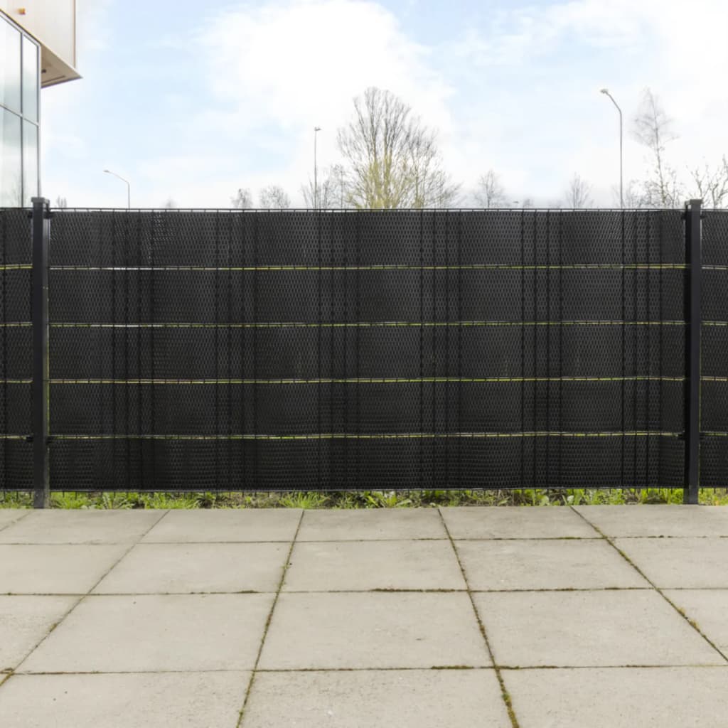 Vidaxx Balkonschirme 10 Stück 255x19 cm Polyrattan schwarz