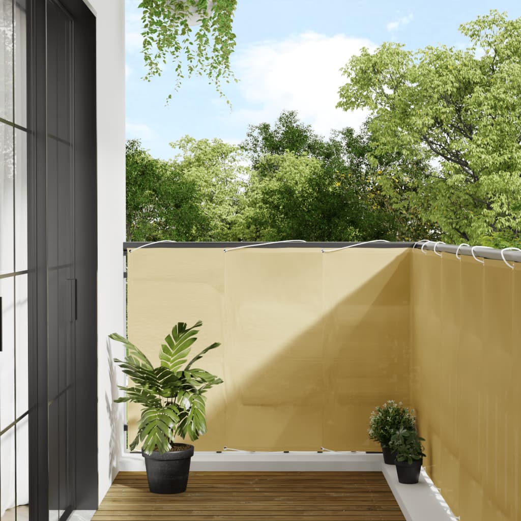 Vidaxx Balkonschirm 120x800 cm 100 % Oxford-Polyester sandfarben