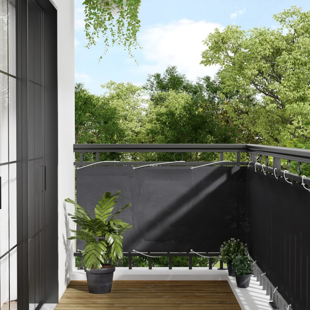 Vidaxx Balkonschirm 75x800 cm 100 % Oxford-Polyester Anthrazit