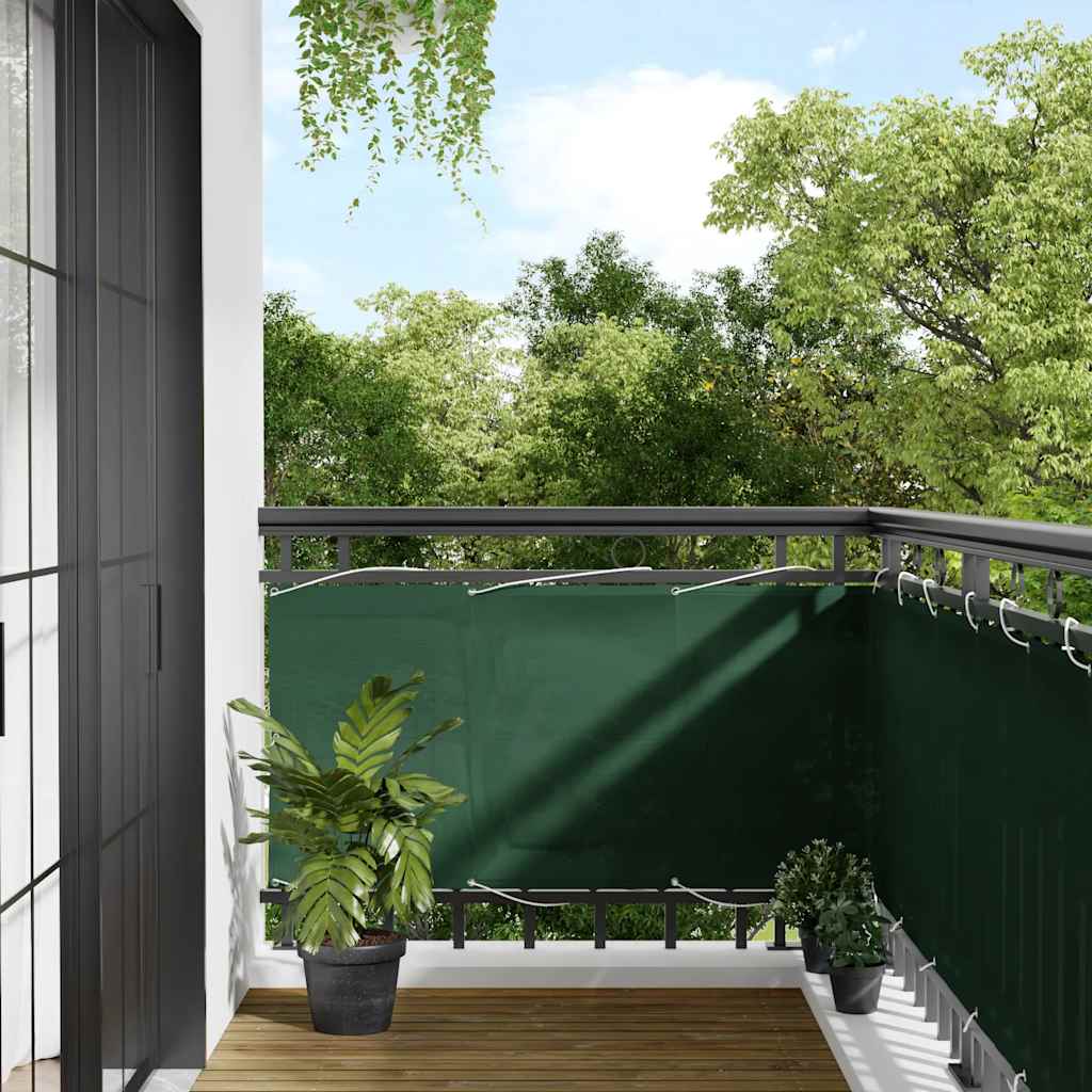 Vidaxl balkonscherm 75x700 cm 100% oxford polyester donkergroen