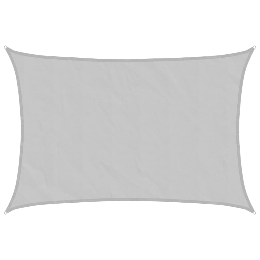 Vidaxl Sonnensegel 5x3 m 100 % Polyester Oxford hellgrau