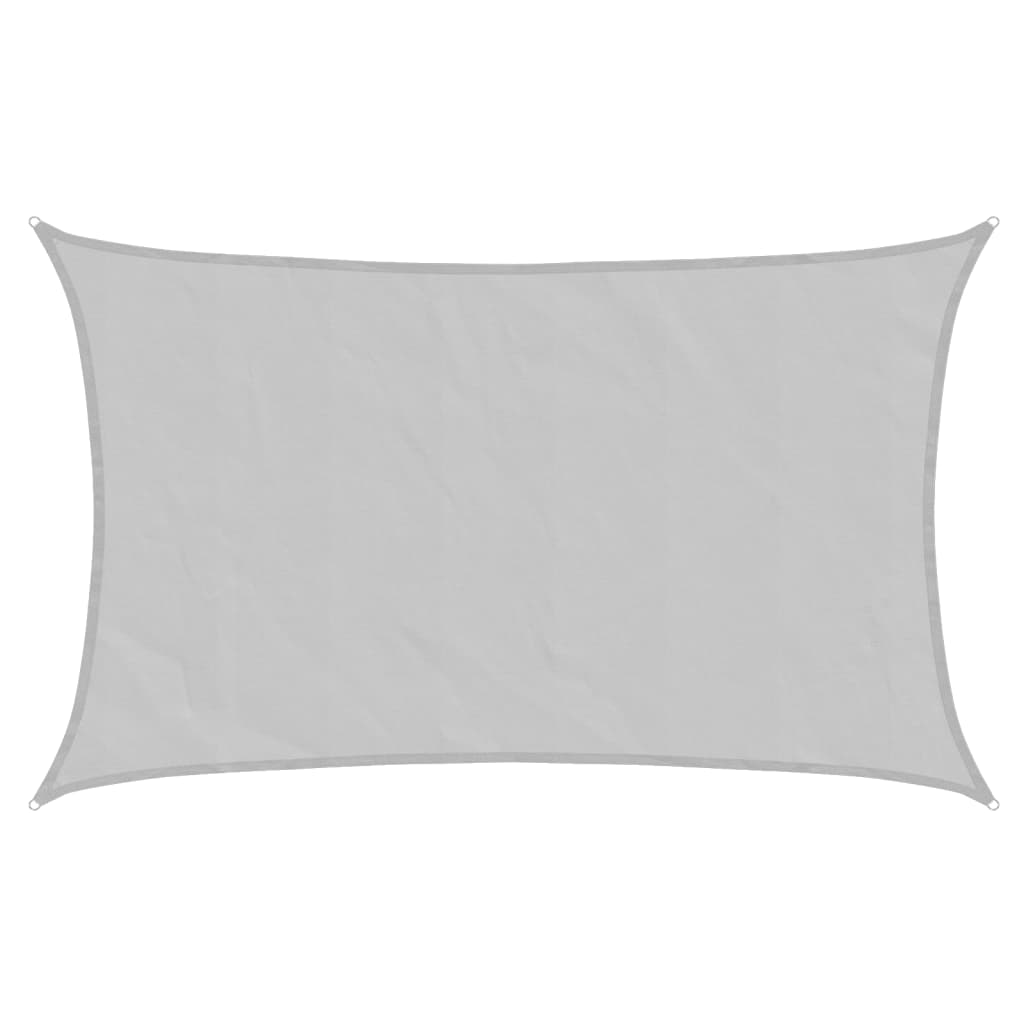 VidaXL Sonnensegel 8x5 m 100 % Polyester Oxford hellgrau