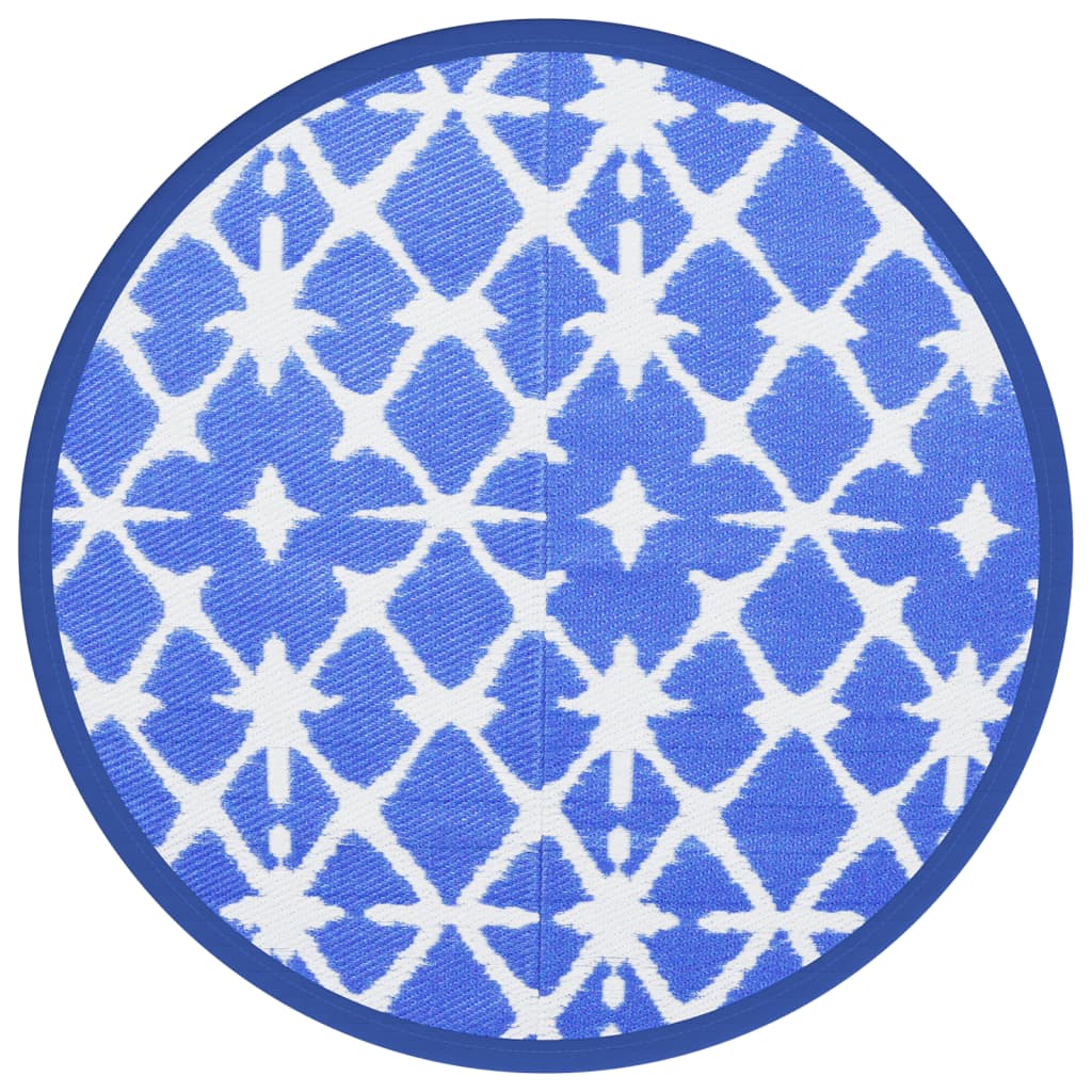 Vidaxx Outdoor-Teppich Arakil ø160 cm Polypropylen blau und weiß
