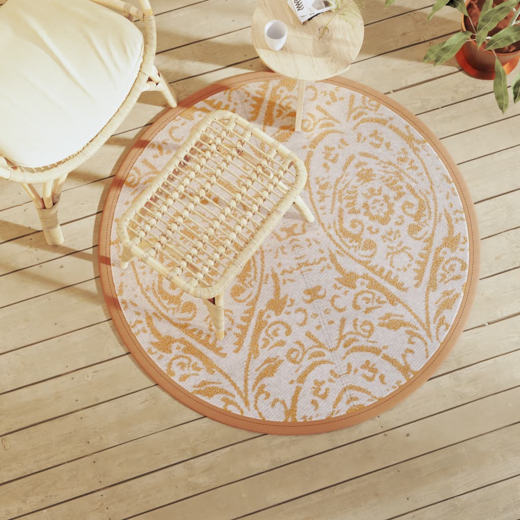 Vidaxx Outdoor-Teppich Arakil ø120 cm Polypropylen orange und weiß