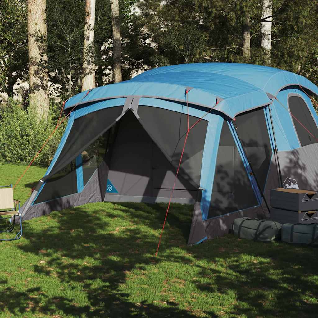 VidaXL Zelt mit Markise 4-Personen wasserdicht blau