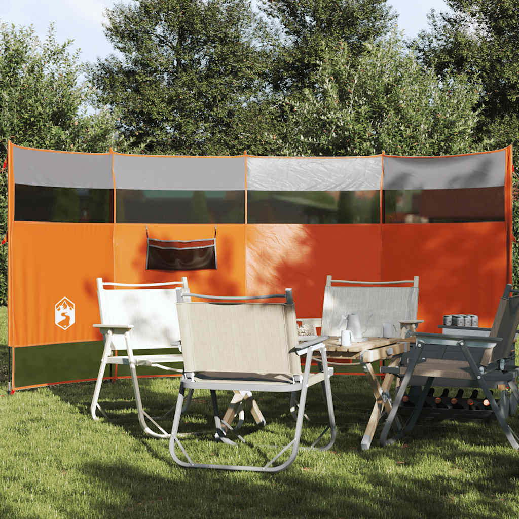VidaXL Windschutzscheibe Camping wasserdicht 366x152x152 cm orange