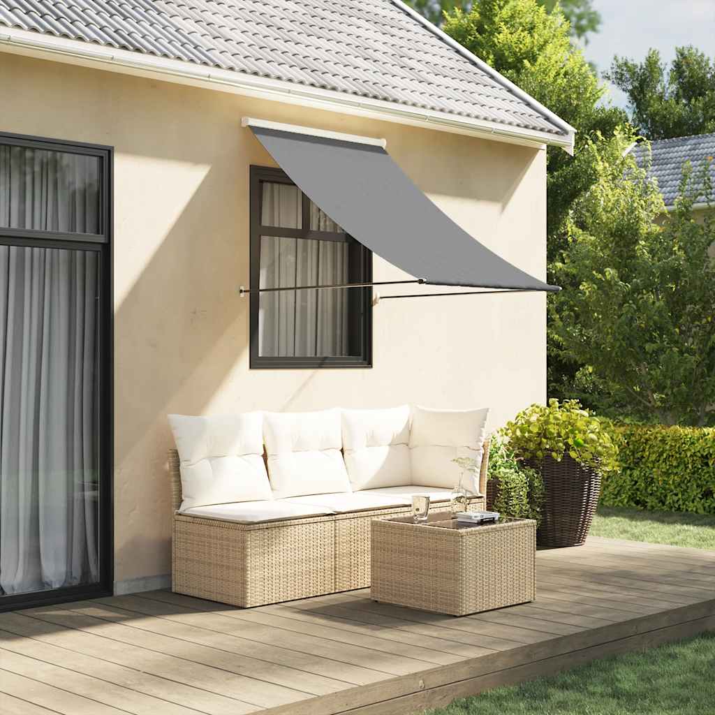 Vidaxx ausziehbare Markise 150x150 cm Stoff und Stahl Anthrazit