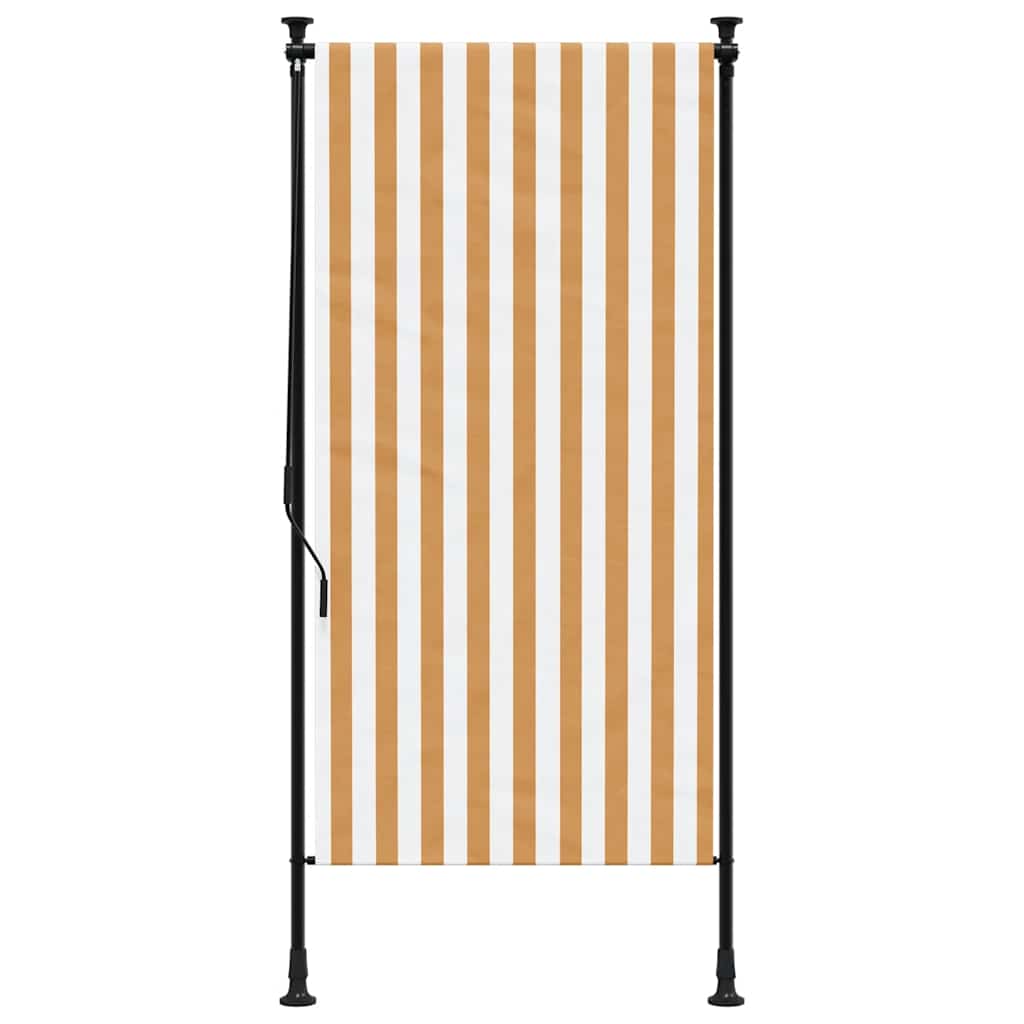 Vidaxxl Außenrollo 100x270 cm Stoff und Stahl Orange und Weiß