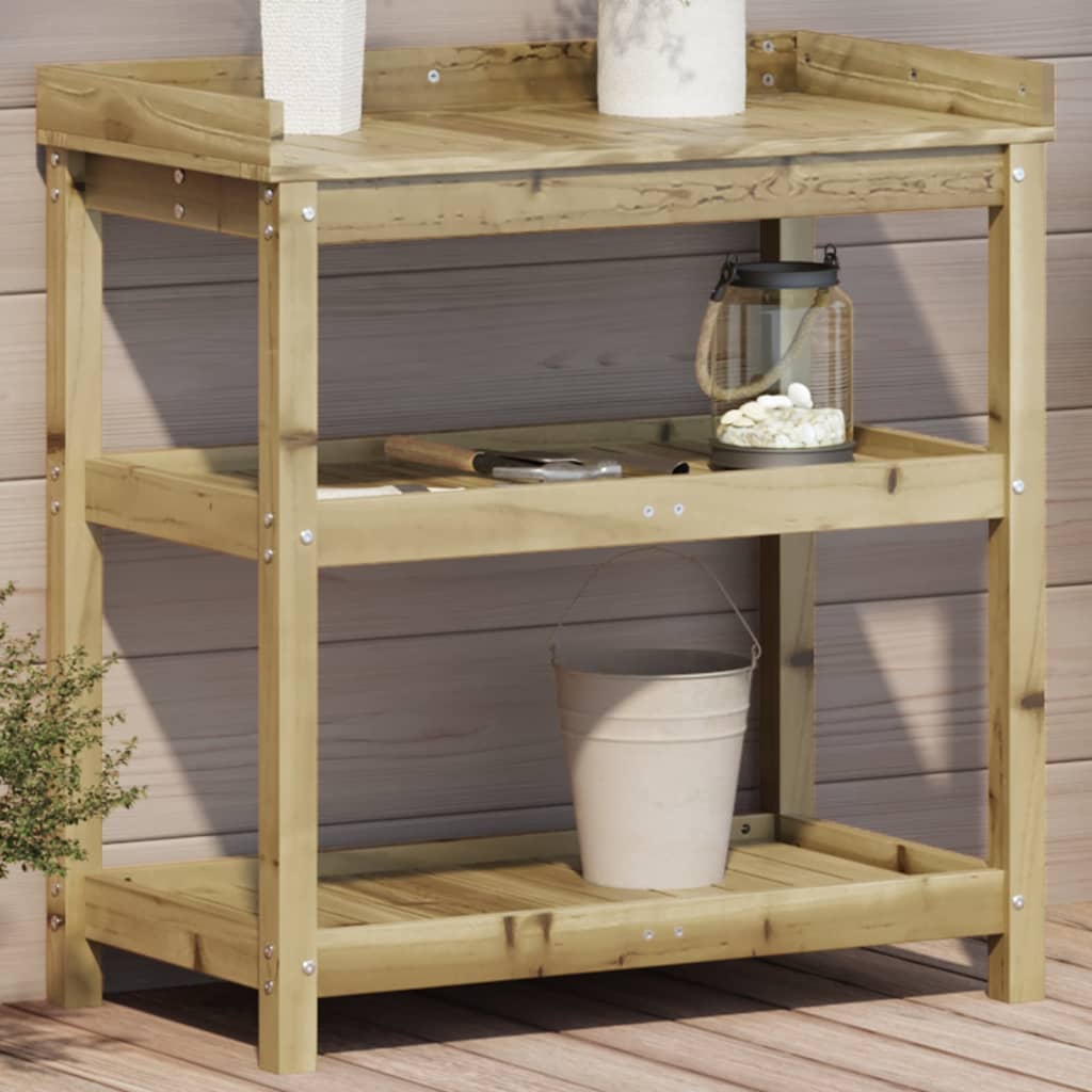 Vidaxx Pflanztisch mit Regalen 82,5x45x86,5 cm aus imprägniertem Holz