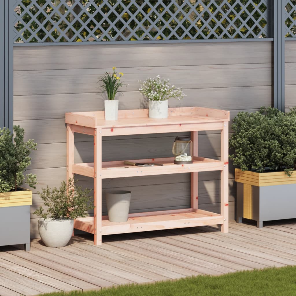 Vidaxx Pflanztisch mit Regalen 108x45x86,5 cm massives Douglas-Holz