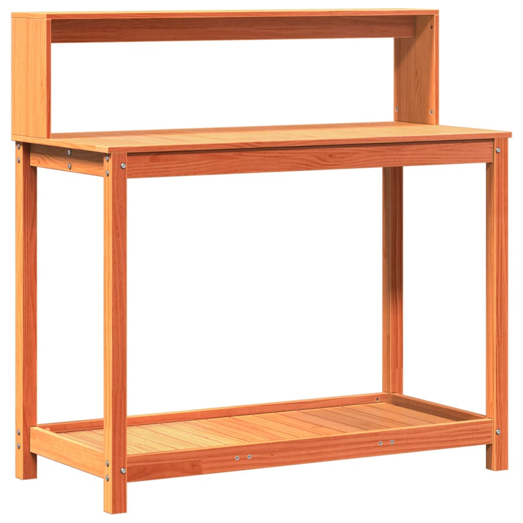 Vidaxx Pflanztisch mit Regalen 108x50x109,5 cm Kiefernholz braun