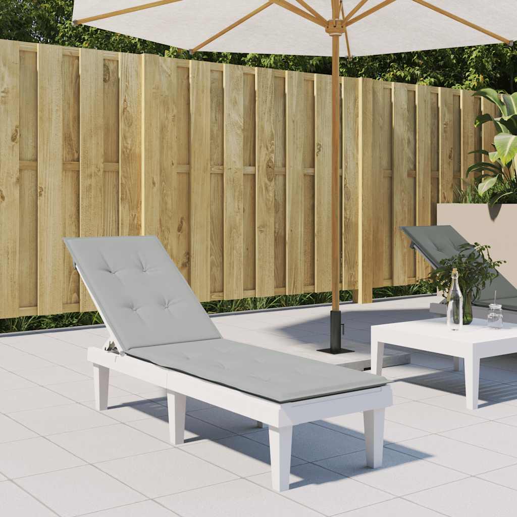 Vidaxx Terrassenstuhlauflage (75+105)x50x3 cm Stoff melange hellgrau