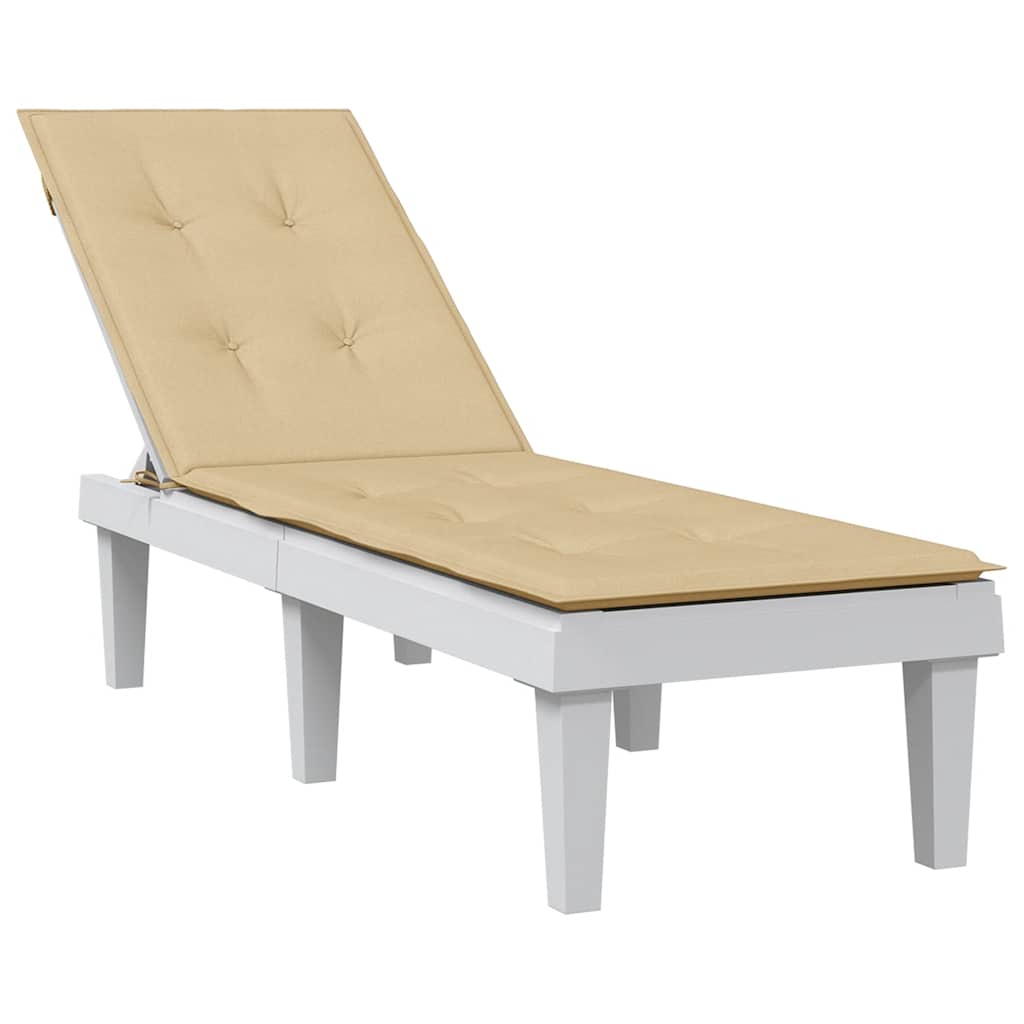 Vidaxx Terrassenstuhlauflage (75+105) x 50 x 4 cm Stoff beige meliert