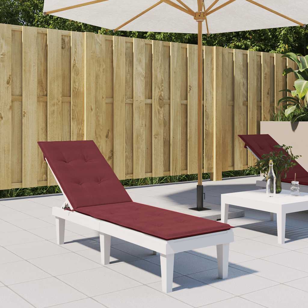 Vidaxx Terrassenstuhlauflage (75+105) x 50 x 4 cm Stoff melange weinrot