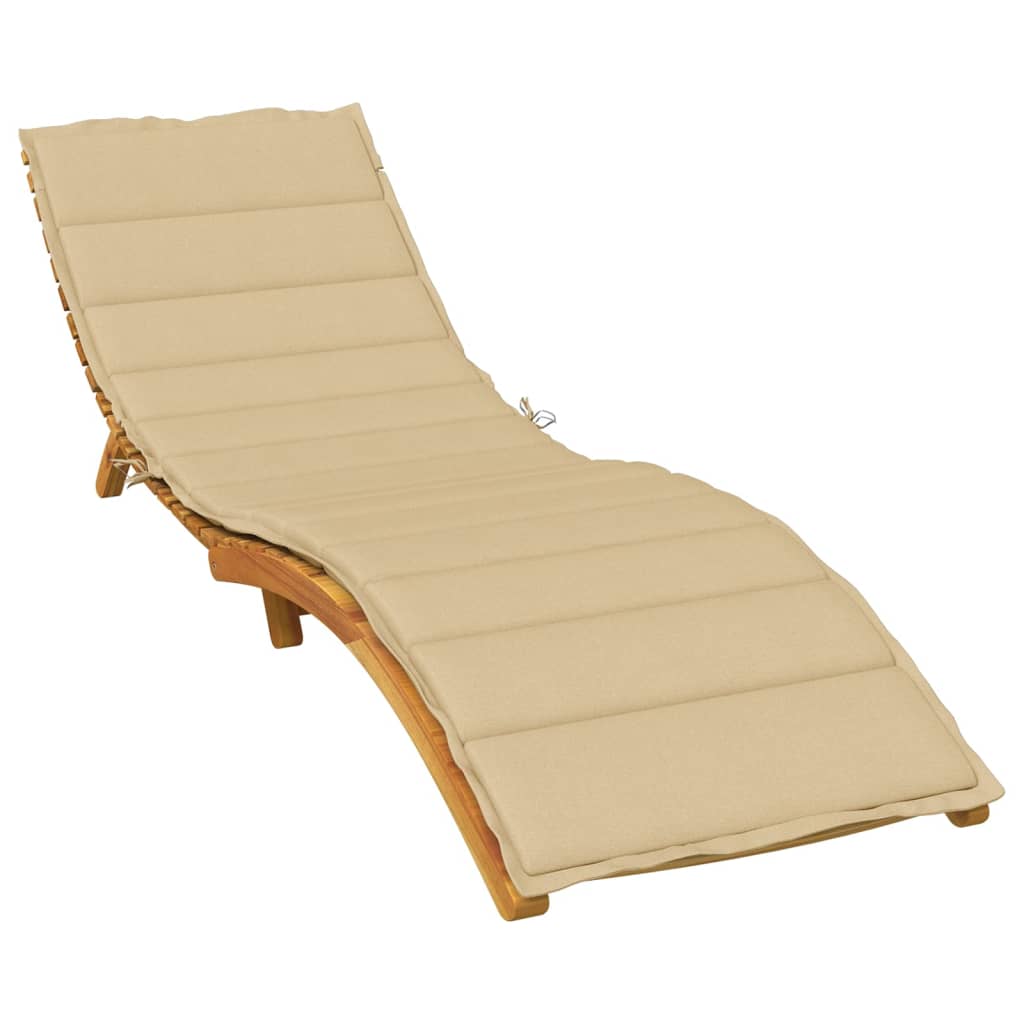 Vidaxx Liegekissen 200x50x4 cm Stoff beige meliert