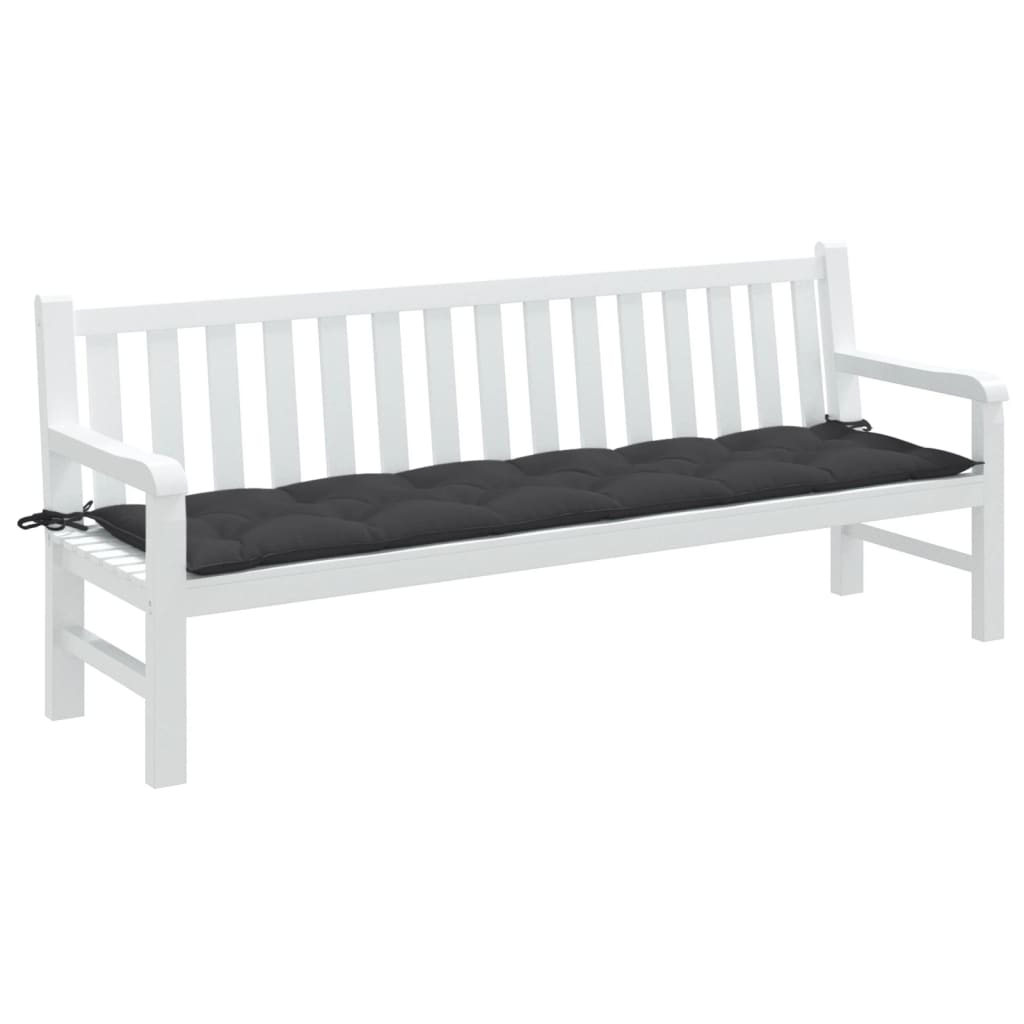 VidaXL Gartenbankauflage 200x50x7 cm Stoff, Anthrazit gemischt