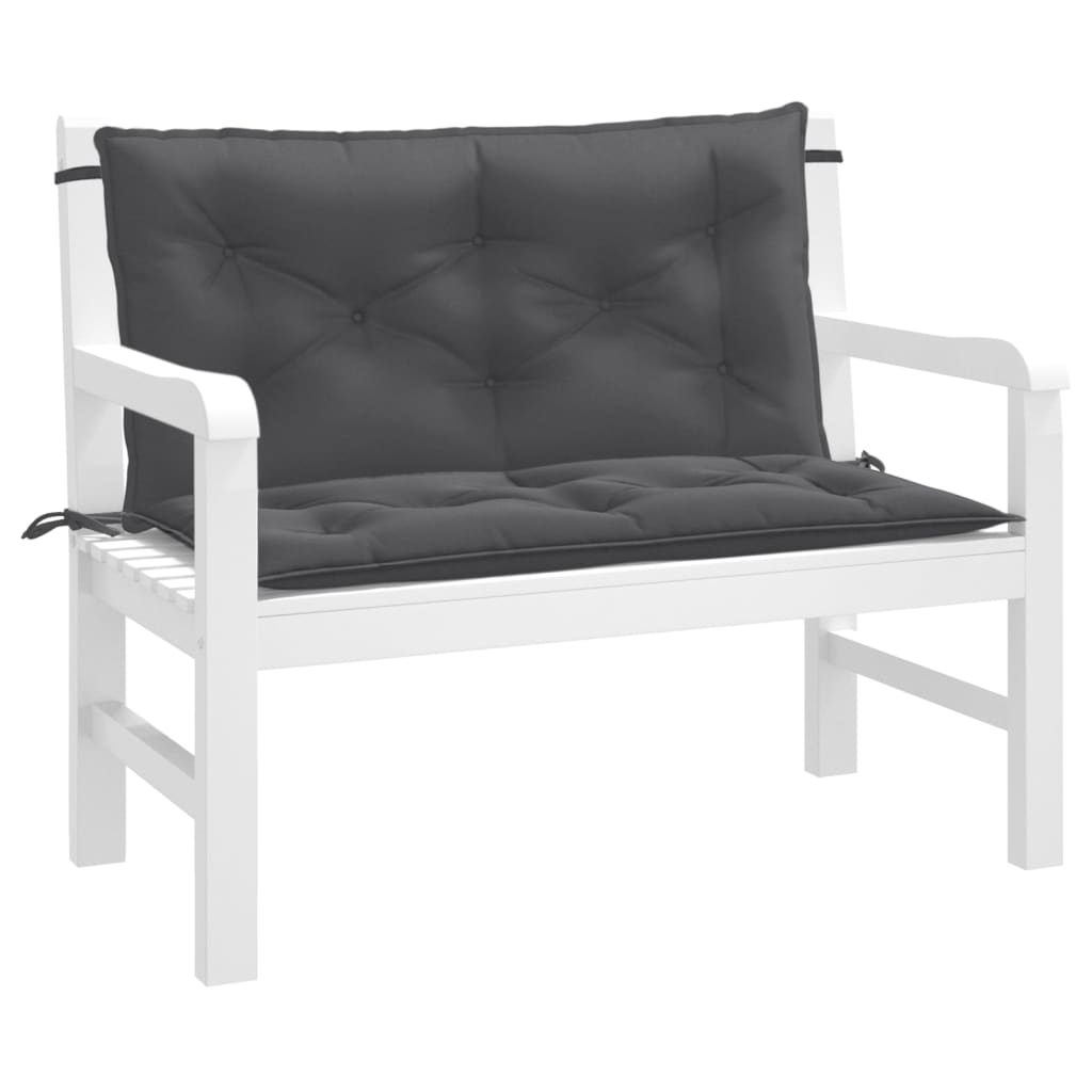 Vidaxx Gartenbankauflagen 2 Stück 100x50x7 cm Stoff Anthrazit gemischt