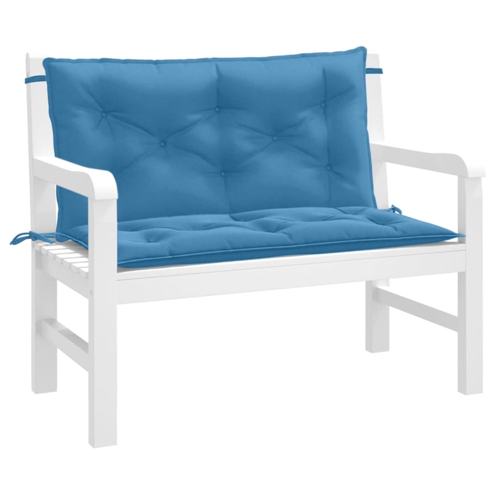Vidaxx Gartenbankauflagen 2 Stück 100x50x7 cm Stoff blau gemischt