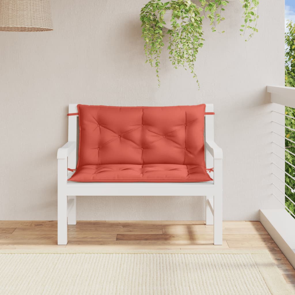VidaXL Gartenbankauflagen 2 Stück 100x50x7 cm Stoff rot gemischt