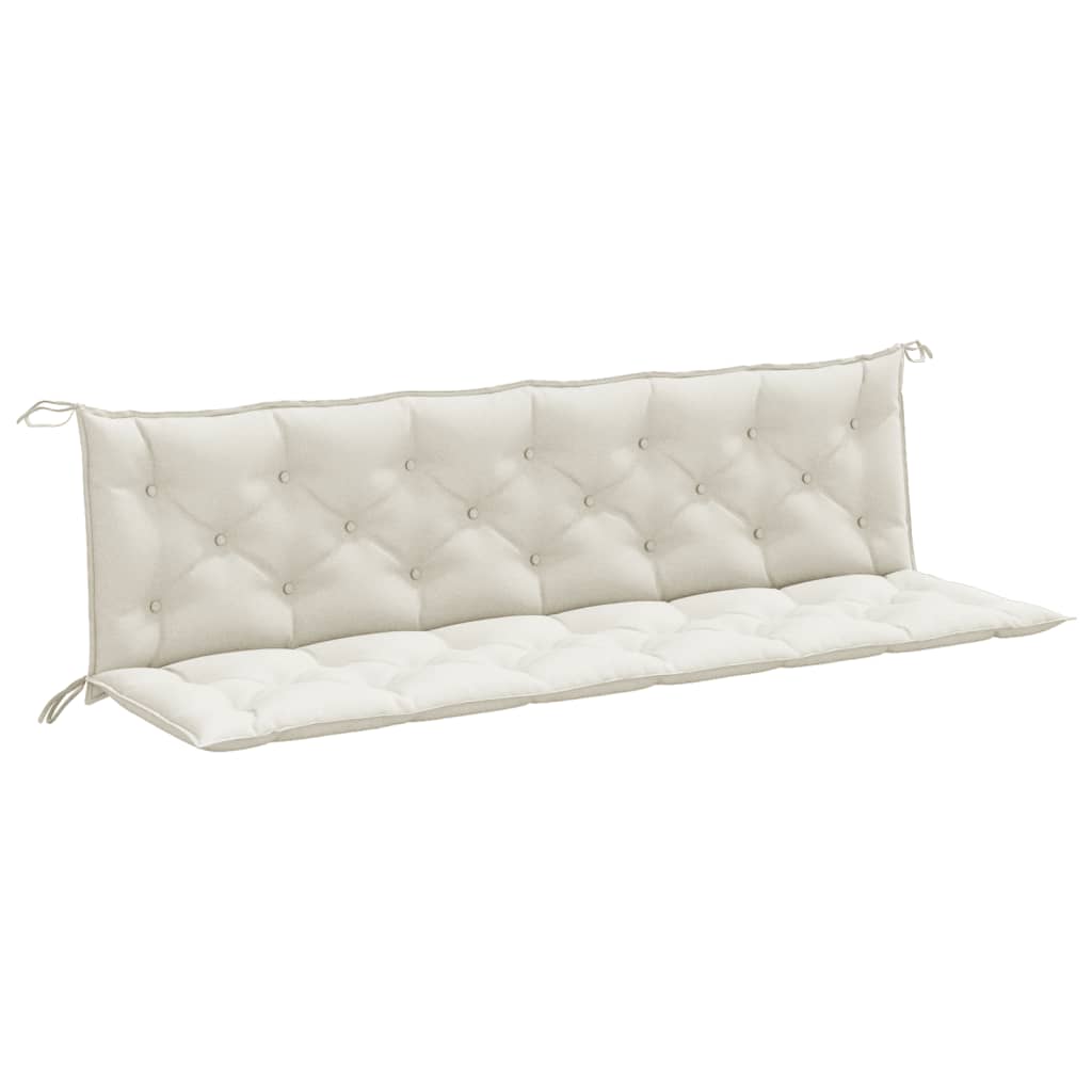 Vidaxx Gartenbankauflagen 2 Stk. 200x50x7 cm Stoff gemischt creme