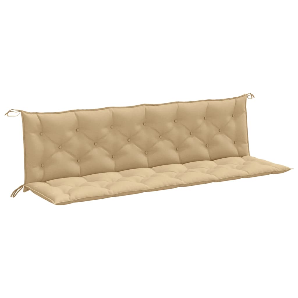 Vidaxx Gartenbankauflagen 2 Stück 200x50x7 cm Stoff beige gemischt