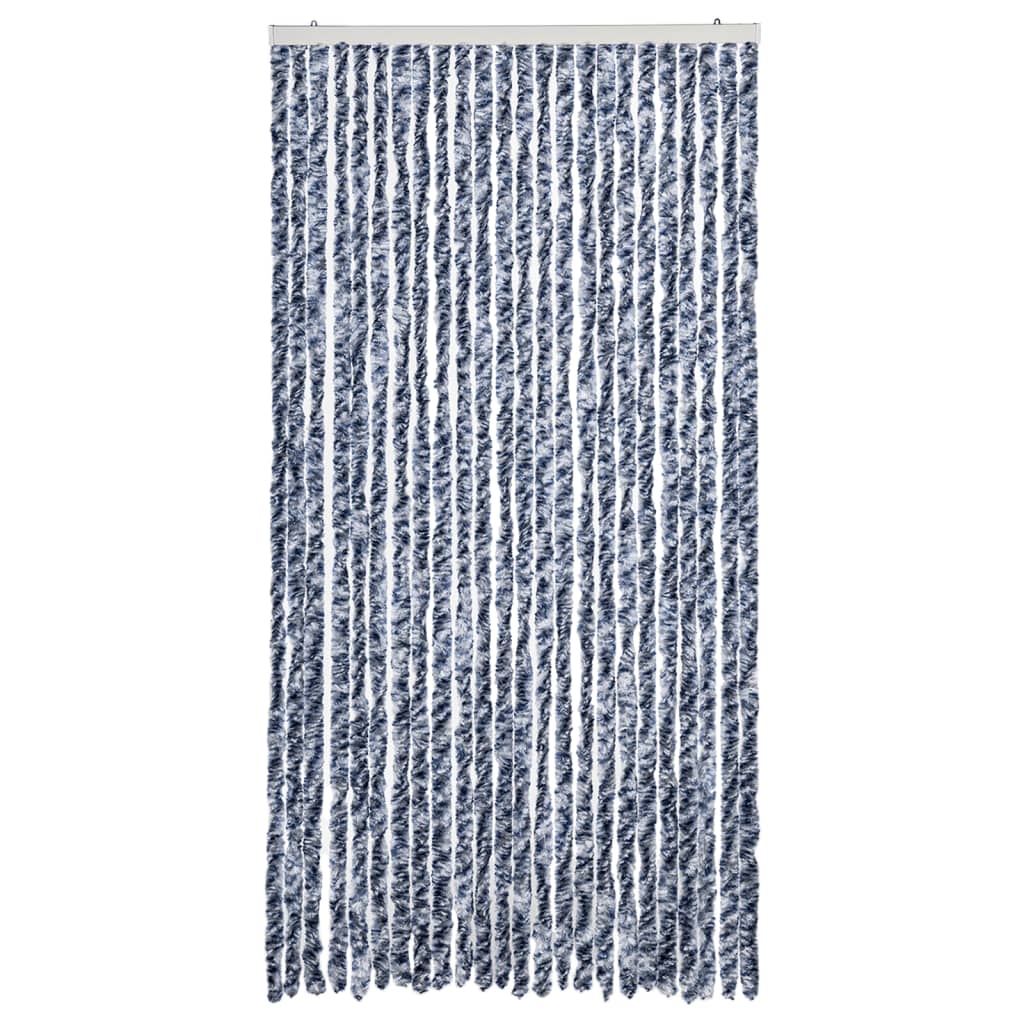 Vidaxx Fliegenvorhang 100x200 cm Chenille blau und weiß