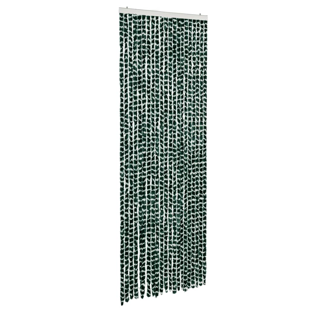 Vidaxx Fliegenvorhang 90x200 cm Chenille grün und weiß