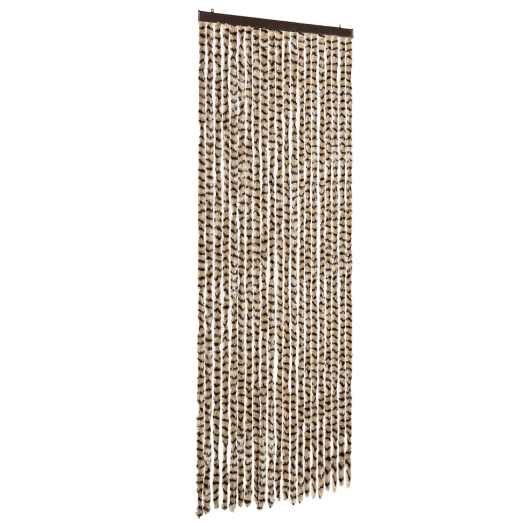 Vidaxx Fliegenvorhang 90x200 cm Chenille Beige und Braun