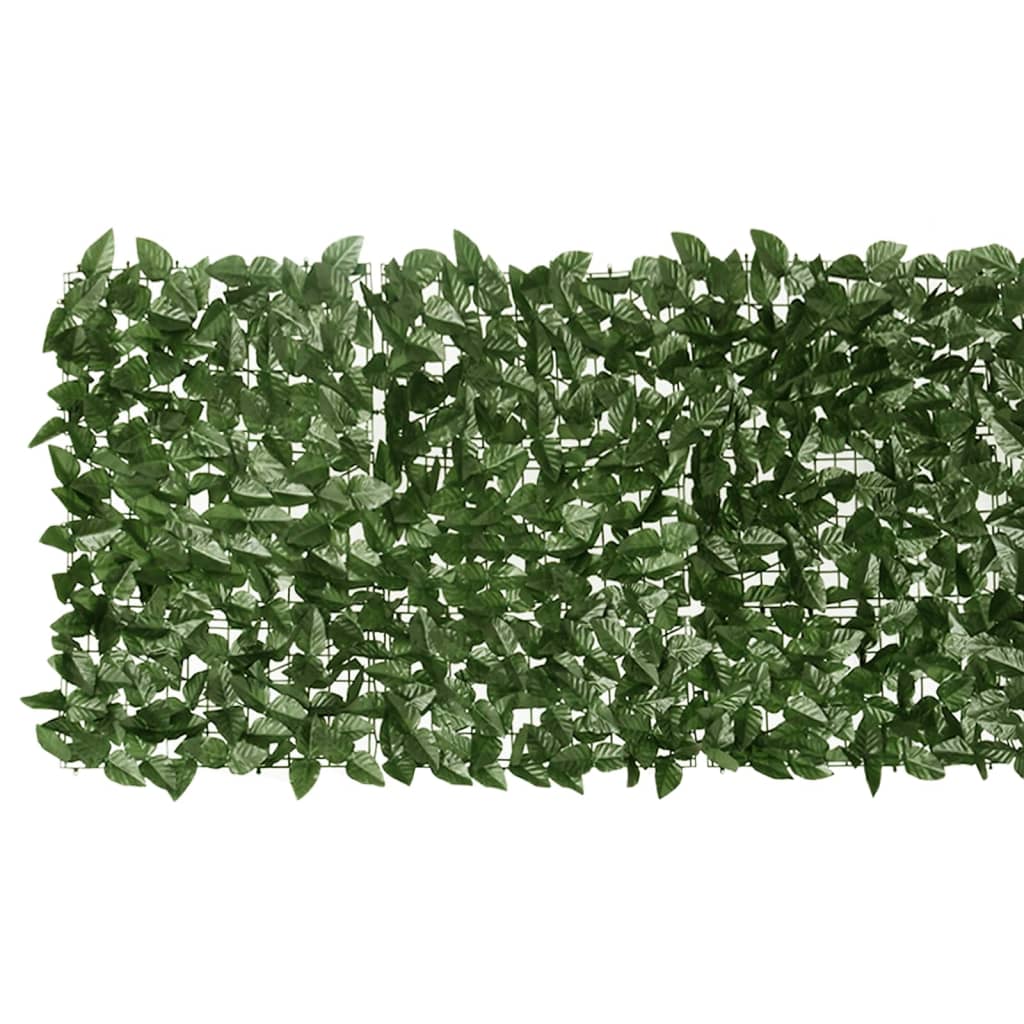 Vidaxxl Balkonschirm mit dunkelgrünen Blättern 200x75 cm