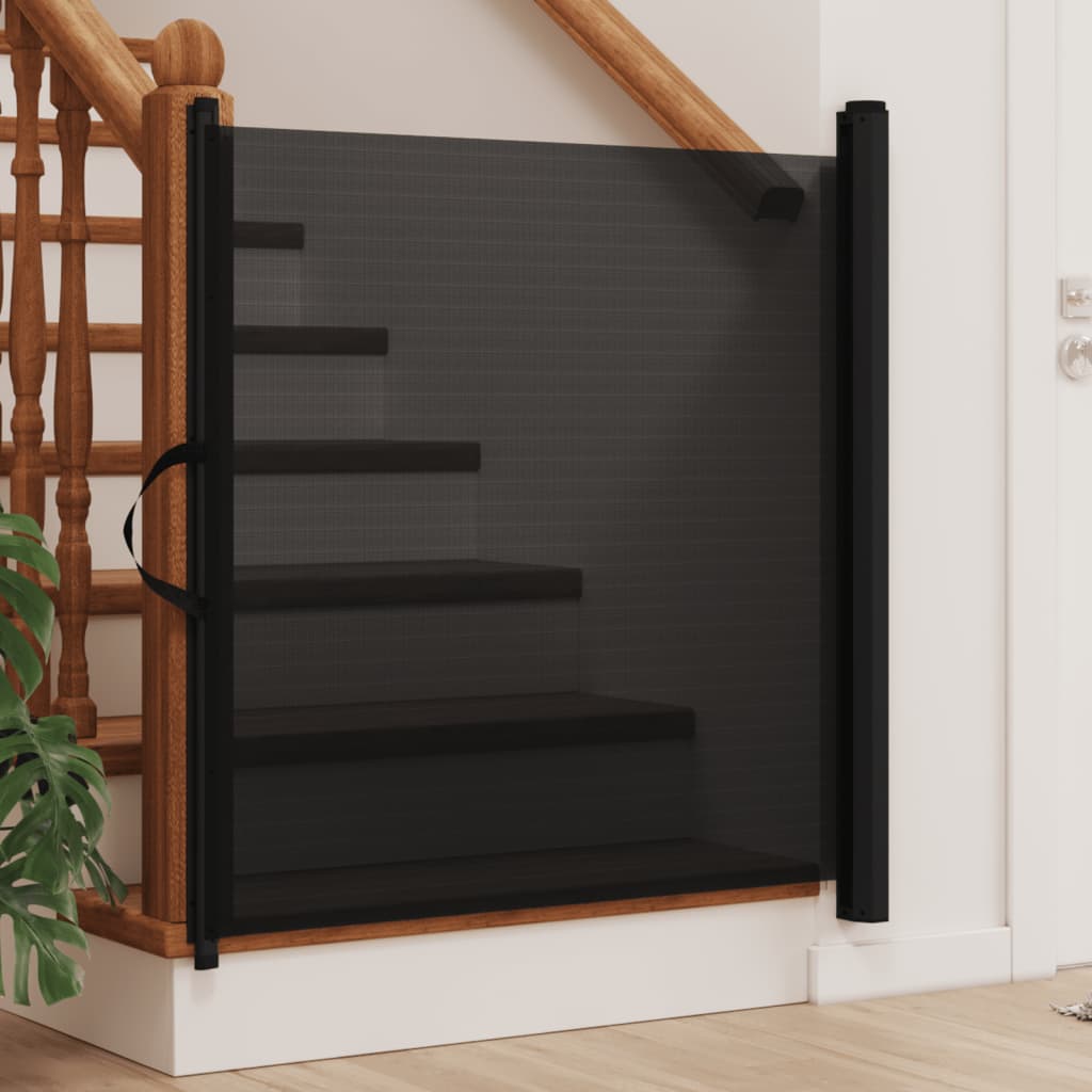 Vidaxx ausziehbares Haustiergitter 117,5x125 cm schwarz