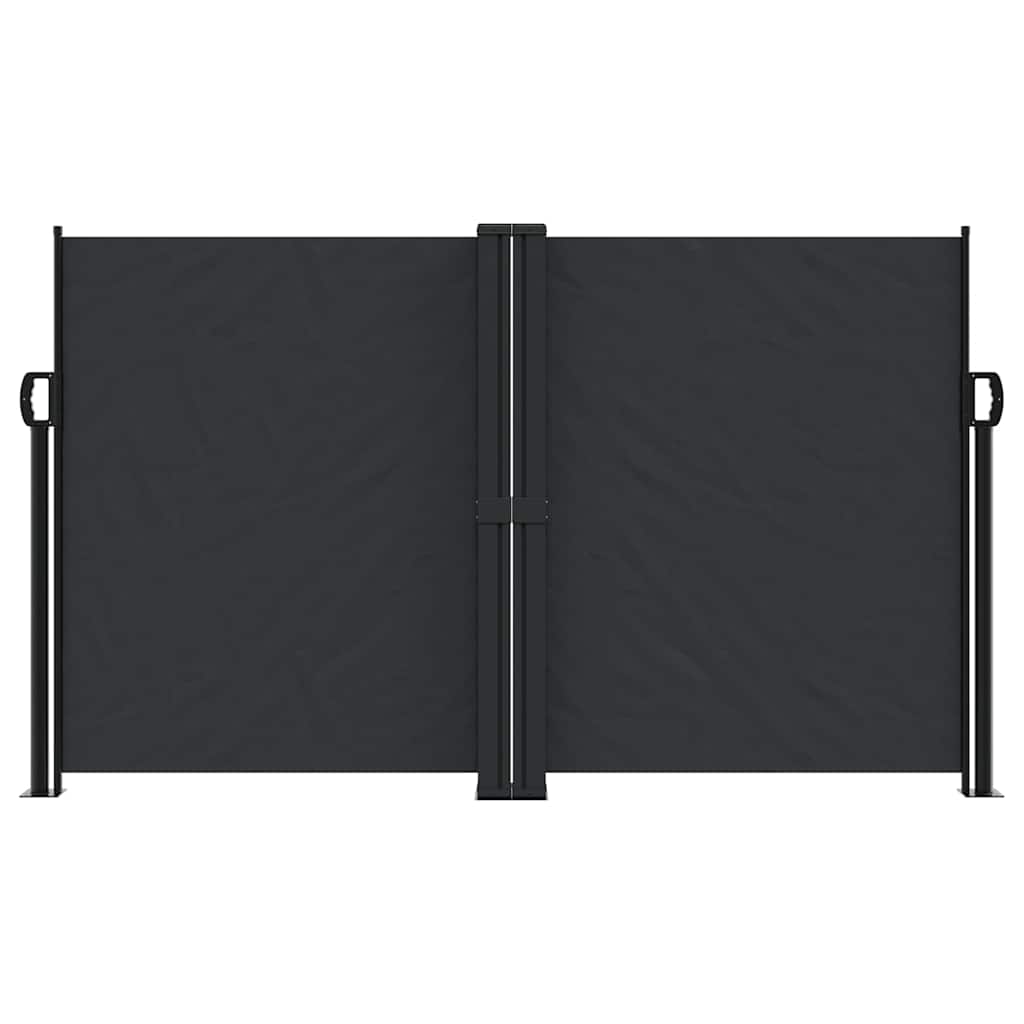 Vidaxx ausziehbarer Windschutz 140x600 cm schwarz