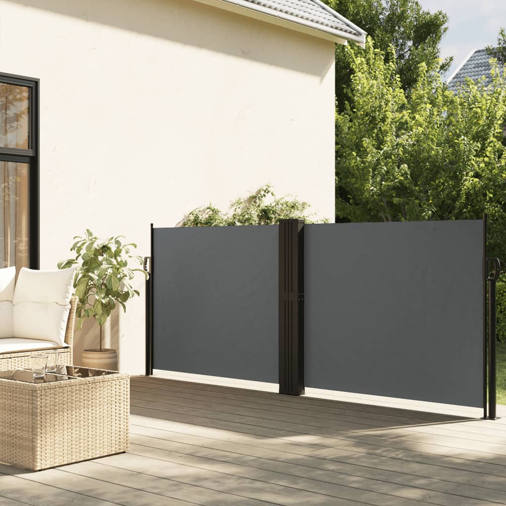 Vidaxx ausziehbarer Windschutz 140x600 cm Anthrazit