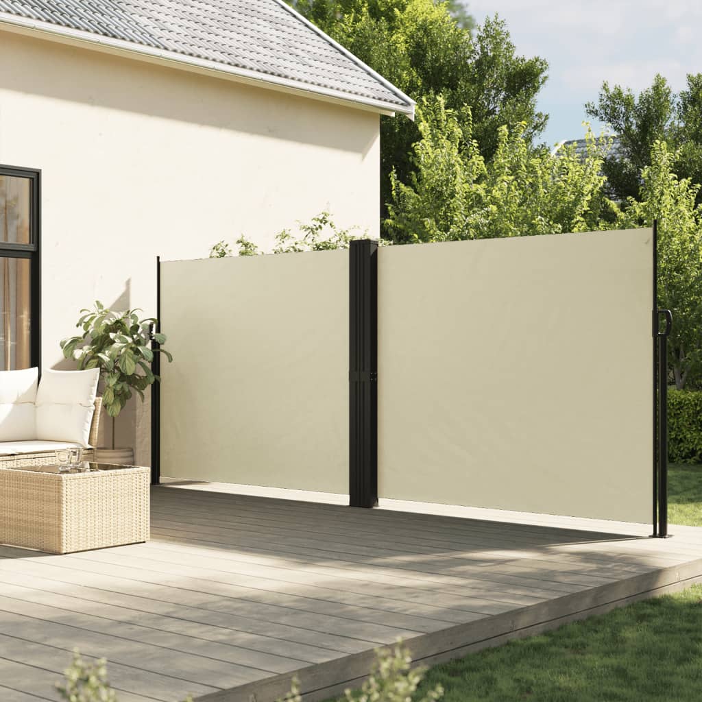 Vidaxx ausziehbarer Gartenschirm 180x600 cm cremefarben