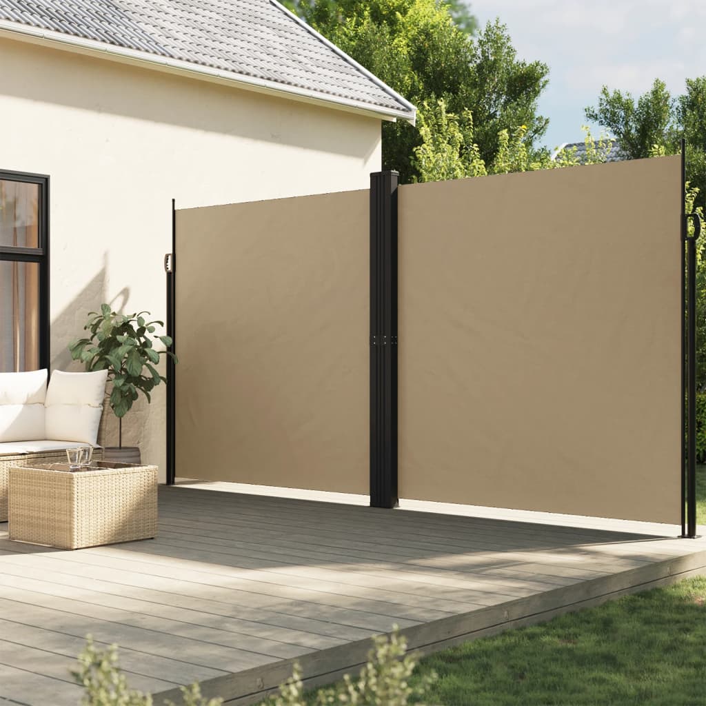 Vidaxx ausziehbarer Windschutz 220x600 cm beige