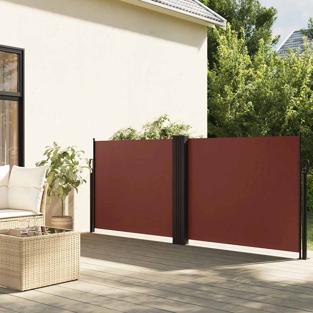 Vidaxx ausziehbarer Windschutz 120x1000 cm braun